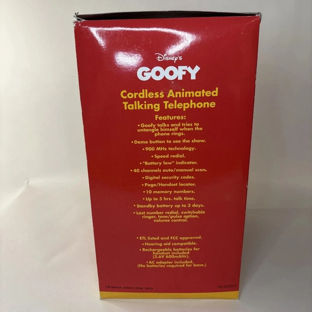 Vintage Disney Goofy Cordless Animated Talking Telephone Telemania Animatronic